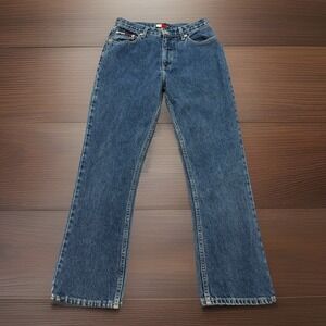 VTG 90s Women's Tommy Hilfiger Blue Wash Denim Jeans Bootcut Size 9, 28 Inseam